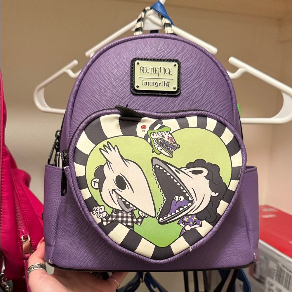 Loungefly Purple and Green Beetlejuice Backpack